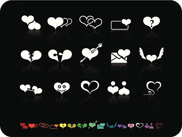 Vector illustration of Simple icons- Valentine