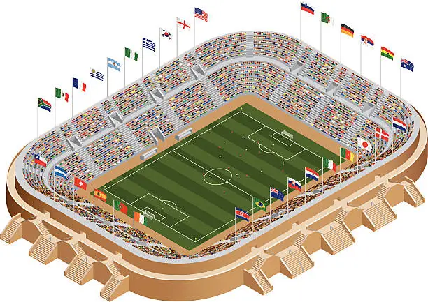 Vector illustration of World Cup Stadium