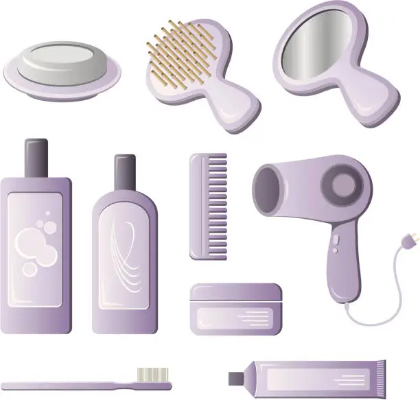 Vector illustration of Body Care Set