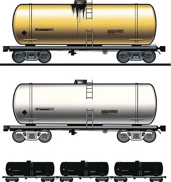 Vector illustration of Fuel tank-car