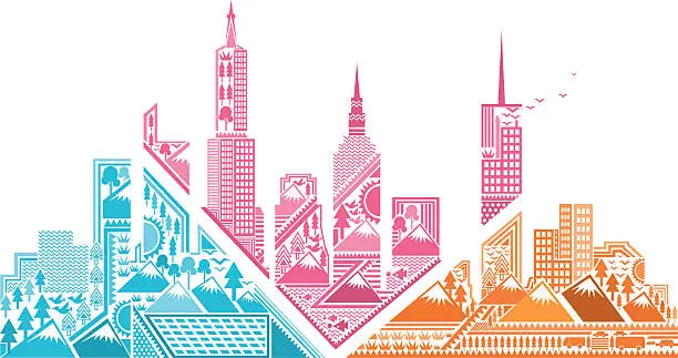 Vector illustration of city