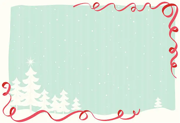 Vector illustration of A sample layout of a Christmas border