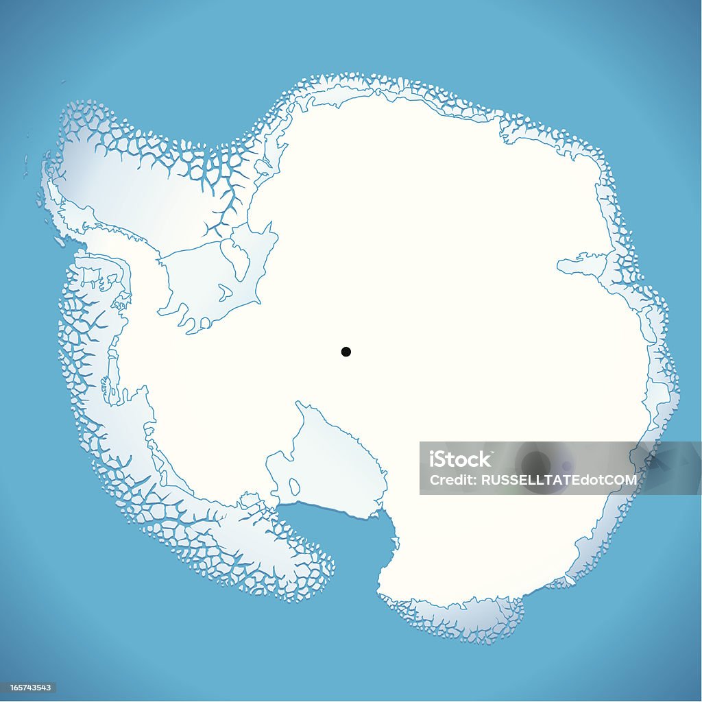 南極の氷の棚 - 地図のロイヤリティフリーベクトルアート