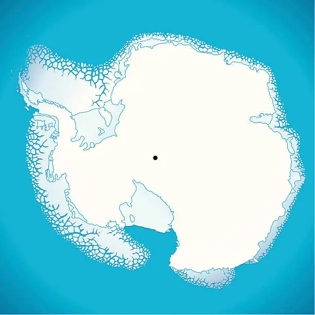 Vector illustration of Antarctica + Ice Shelves