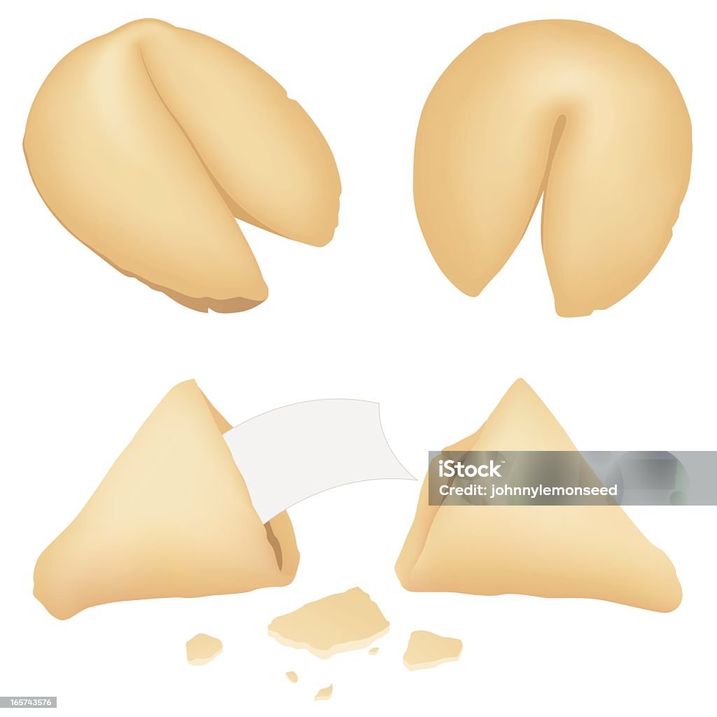 Fortune les Cookies - clipart vectoriel de Biscuit divinatoire libre de droits