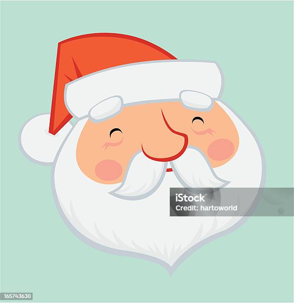 Happy Santa Vecteurs libres de droits et plus d'images vectorielles de Père Noël - Père Noël, Visage, Bonheur