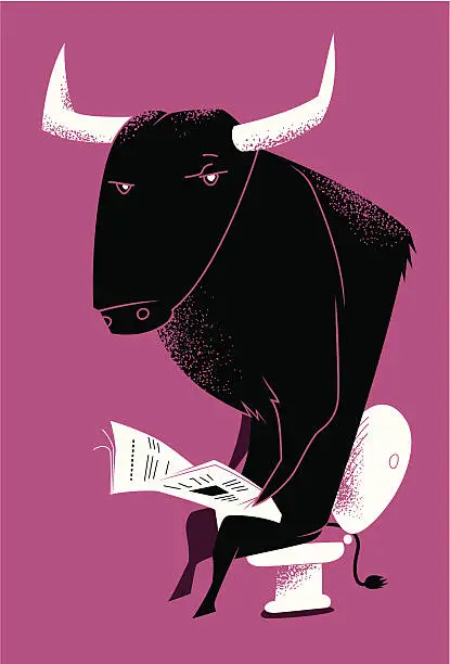 Vector illustration of Same Old Bull