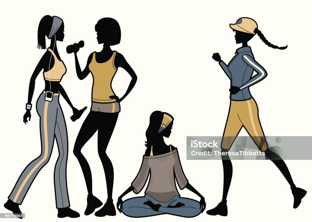 Exercise Dress Code Drawing Workout Outfits Stock Illustration - Download Image Now - Activity ...