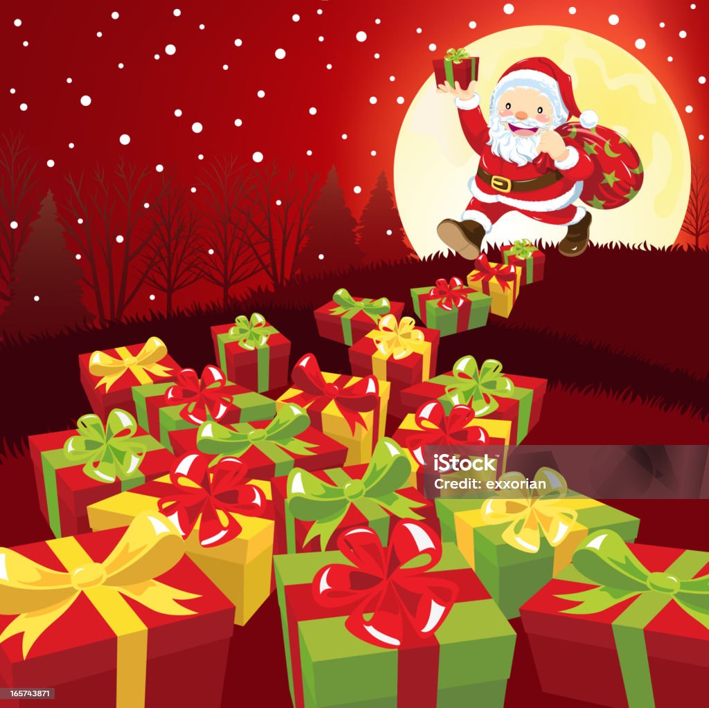 Santa Claus Delivering Presents Santa Claus delivering presents Bag stock vector