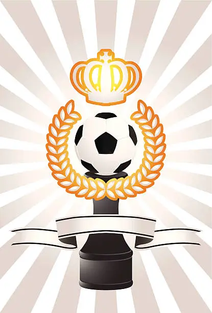 Vector illustration of King of Soccer