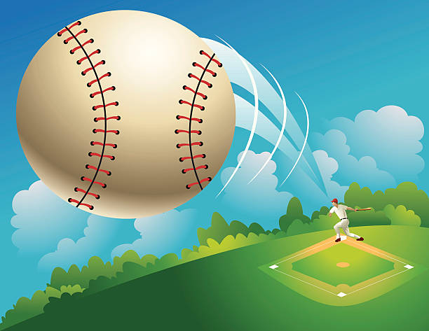 ilustraciones, imágenes clip art, dibujos animados e iconos de stock de cuadrangular. - baseball baseball diamond grass baseballs