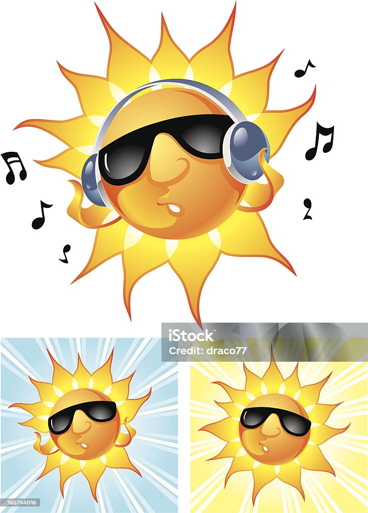 Gorące słońce's Music - Grafika wektorowa royalty-free (Okulary przeciwsłoneczne)