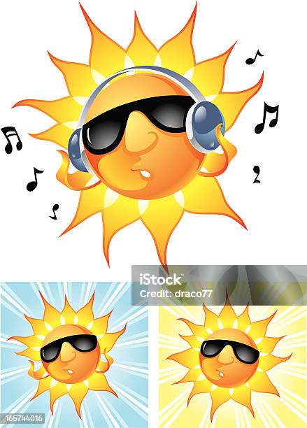 Quente Sol De Música - Arte vetorial de stock e mais imagens de Chama - Chama, Óculos de Sol, Amarelo