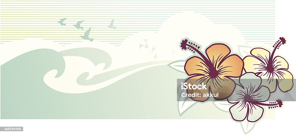 Summer banner Design with flowers of hibiscus banner Abstract stock vector