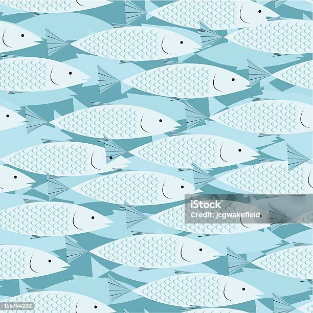 Banc De Poissons Vecteurs libres de droits et plus d'images vectorielles de Motif - Motif, Poisson, Banc de poissons