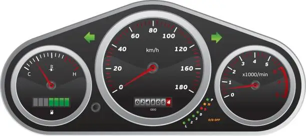 Vector illustration of Speedometer