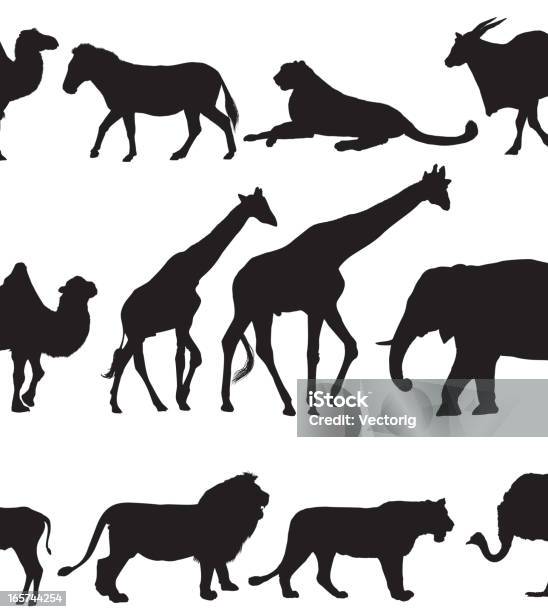 Zwierzęta Zwierząt - Stockowe grafiki wektorowe i więcej obrazów Lew - Wielki kot - Lew - Wielki kot, Sylwetka, Grafika wektorowa