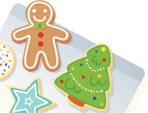 Vector illustration of Christmas Cookie Sheet