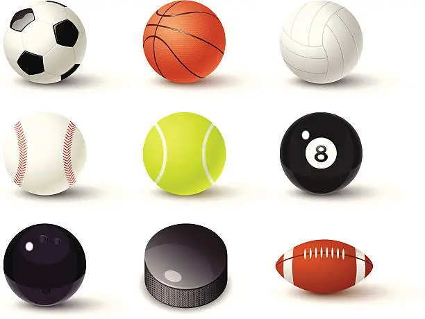 Vector illustration of balls