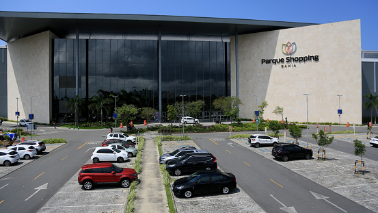 lauro de freitas, bahia, brazil - august 30, 2023: Parque Shopping facade. Commercial establishment in the city of Lauro de Freitas.