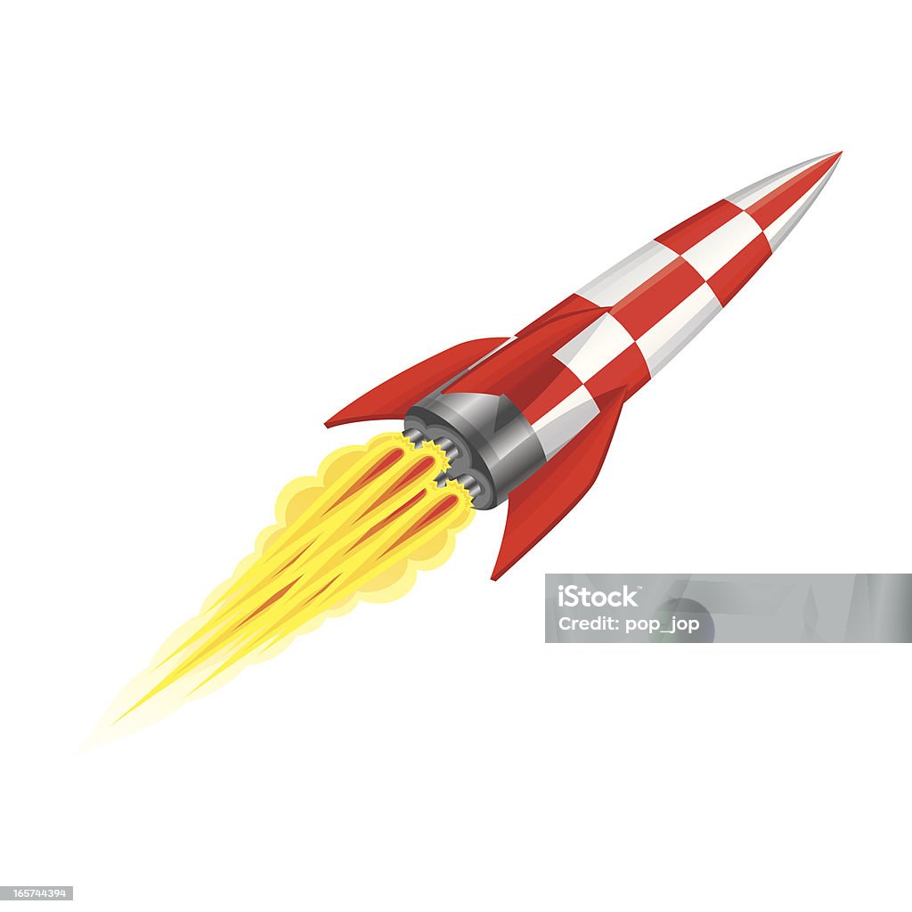 Rocket - arte vettoriale royalty-free di Aereo di linea