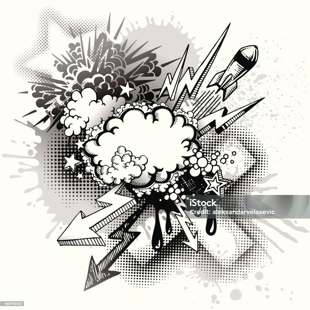 Graffiti Explosion - clipart vectoriel de Bande dessinée libre de droits