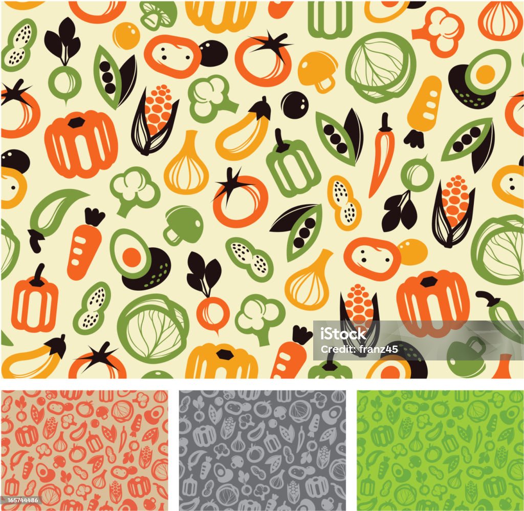 Vegitable Pattern Seamless Pattern Vegetable Stock Illustration - Download Image Now ...