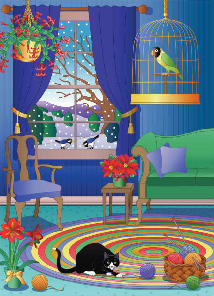 istock cat playing with yarn in the living room 165744587