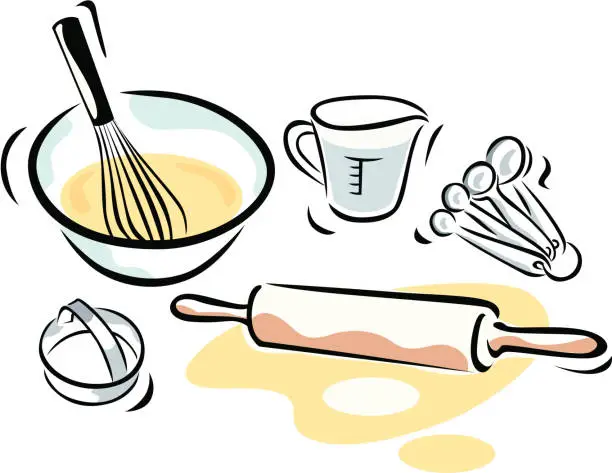 Vector illustration of Baking Supplies