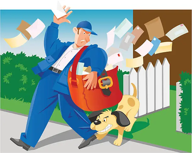 Vector illustration of Letter carriers