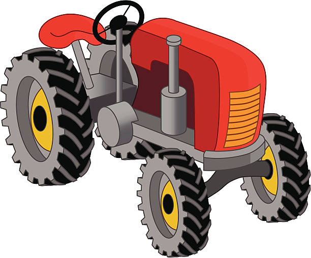 Tractor Stock Illustration - Download Image Now - Tractor, Cartoon, Red -  iStock