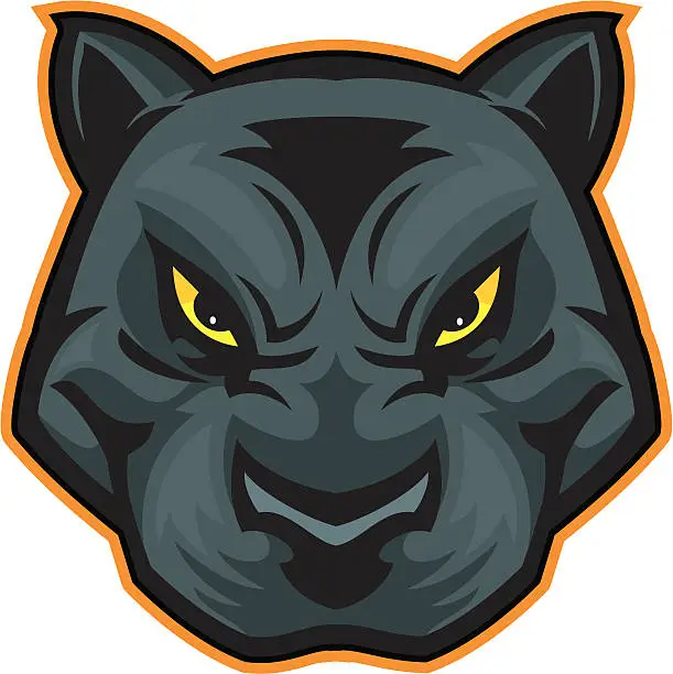 Vector illustration of Kid Panther mascot