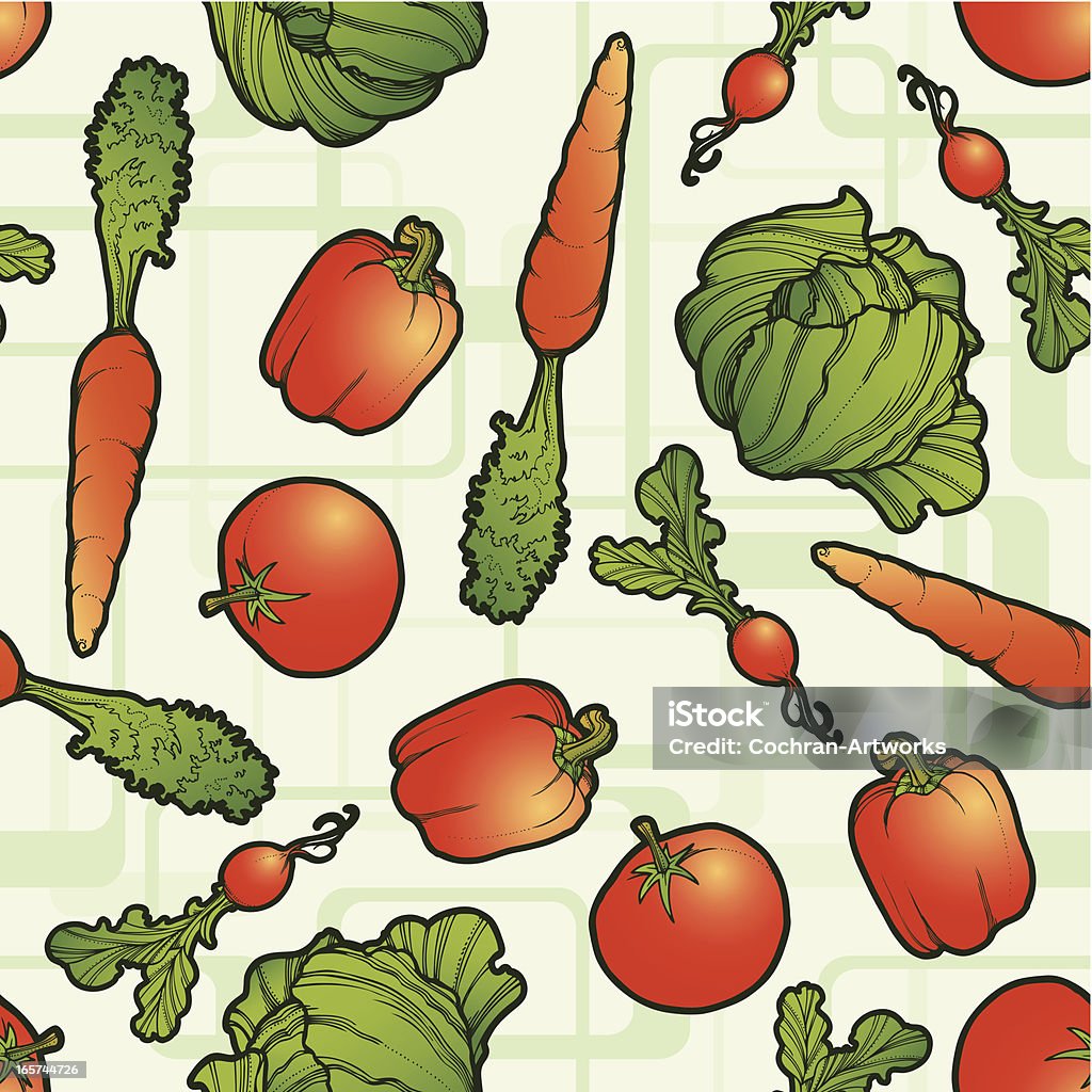 Légumes sans coutures - clipart vectoriel de Aliment libre de droits