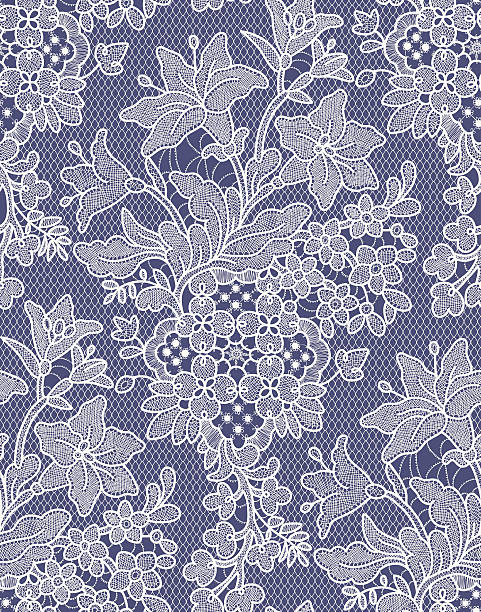 lilien. nahtlose muster. spitze. - lace white pattern flower stock-grafiken, -clipart, -cartoons und -symbole