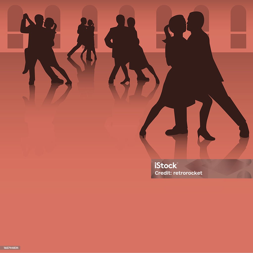 Salle de bal, danse du tango - clipart vectoriel de Danse de salon libre de droits