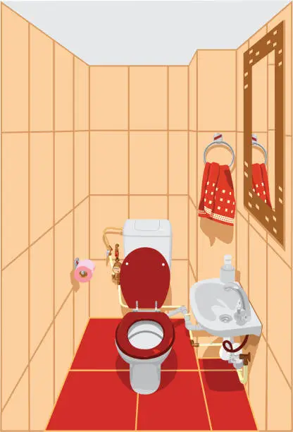 Vector illustration of Bath interior