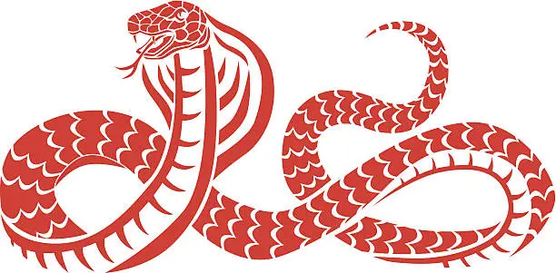 Vector illustration of snake cobra