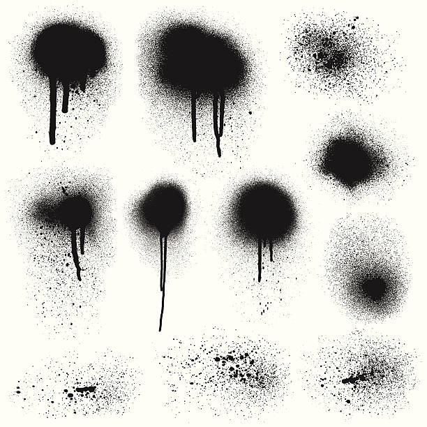 farba w sprayu elementy - farba w sprayu stock illustrations