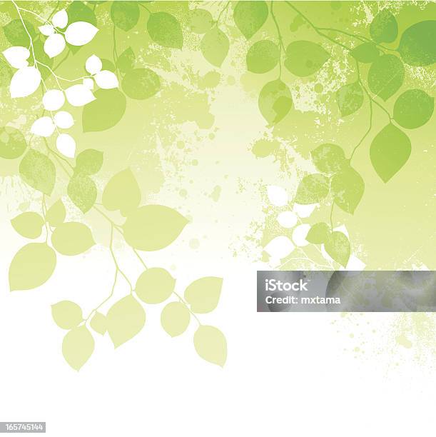 Wiosna Tle - Stockowe grafiki wektorowe i więcej obrazów Liść - Liść, Tło, Zielony kolor