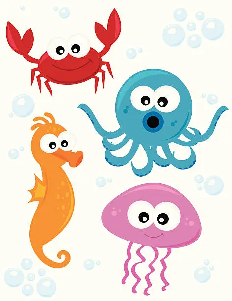 Vector illustration of Under the Sea