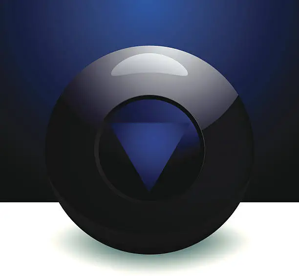 Vector illustration of Tragic 8 Ball