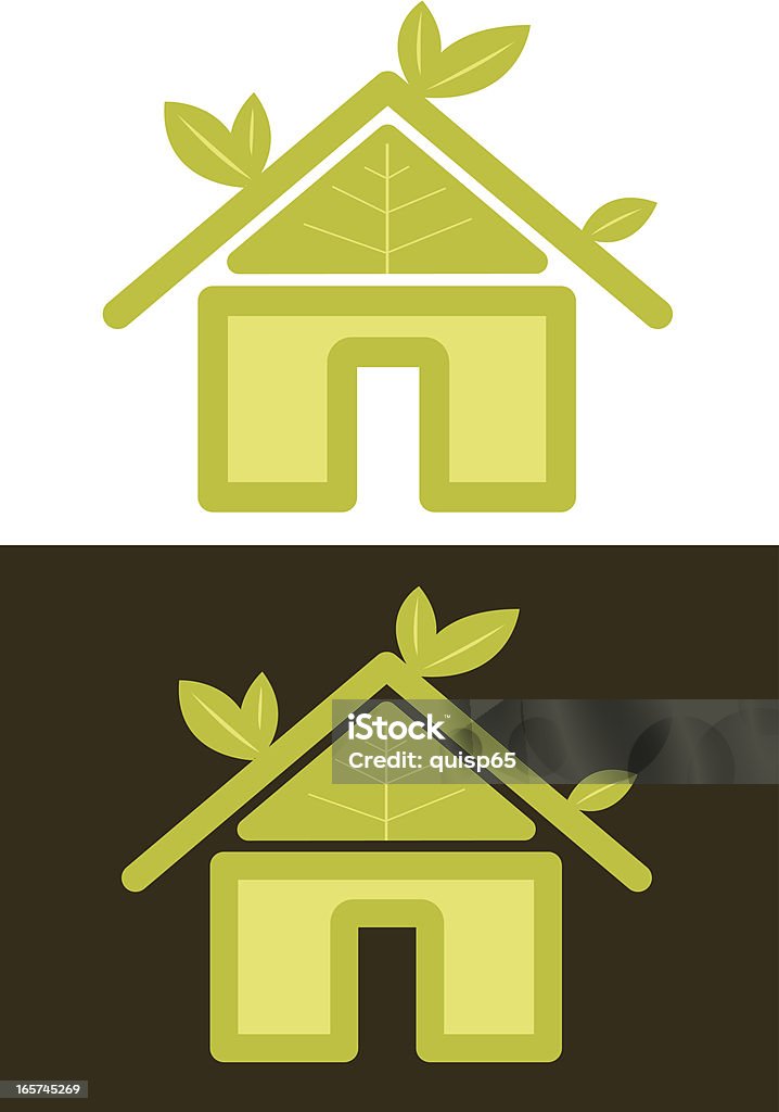 Verde House - Vetor de Elemento de desenho royalty-free