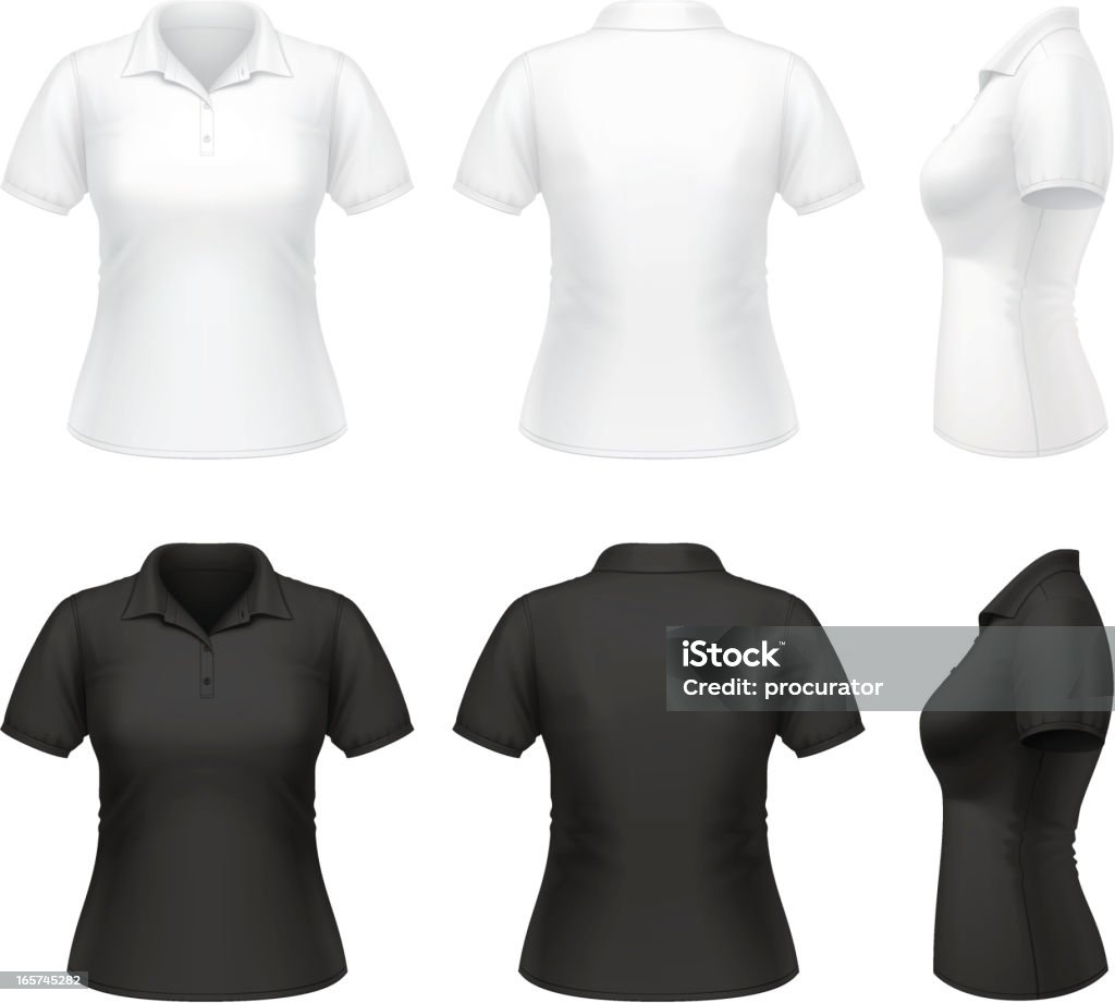 Women's polo shirt Vector illustration of classic polo shirt for women. Polo Shirt stock vector