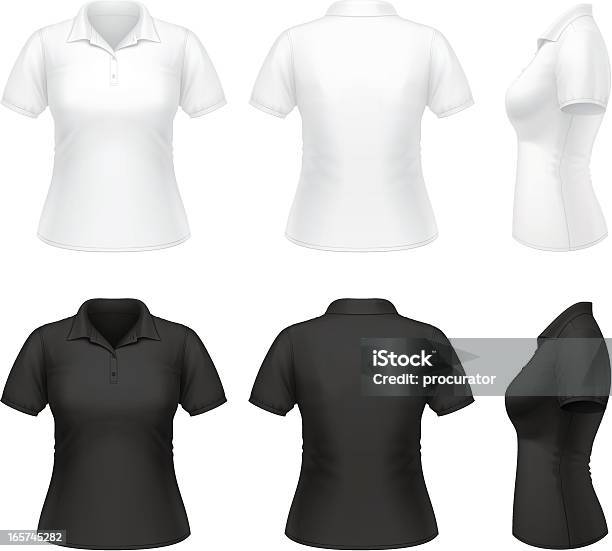 Womens Polo Shirt Stock Illustration - Download Image Now - Polo Shirt, Women, T-Shirt