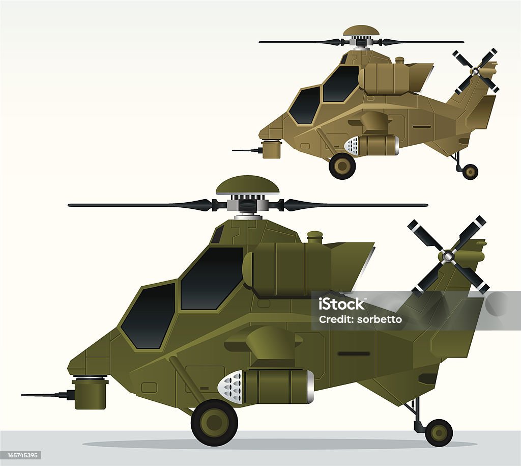 Apache Helicopter Cute style Apache Helicopter. Zip contains AI, PDF and Jpeg format. Aerospace Industry stock vector