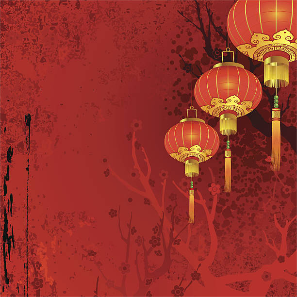 chinesisches neujahr abstrakte - lampionpflanze stock-grafiken, -clipart, -cartoons und -symbole