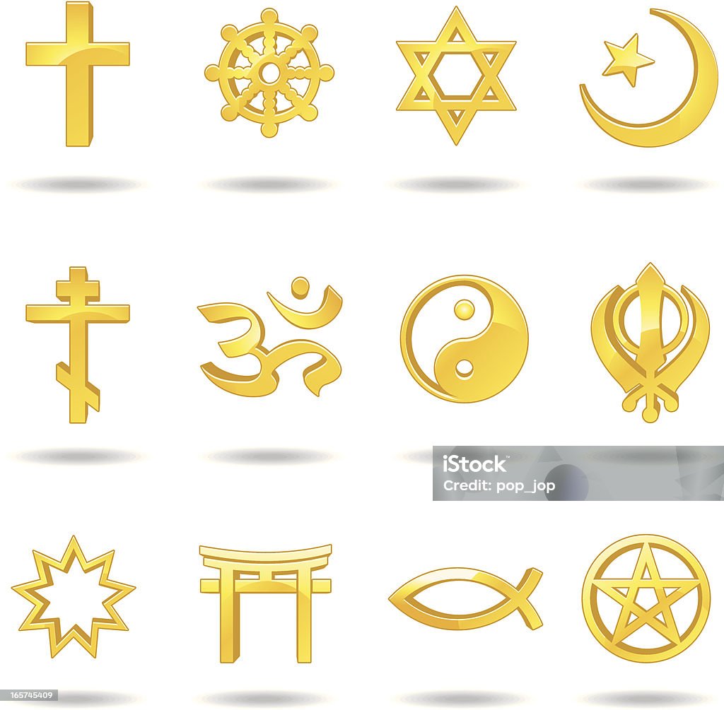 Símbolos religiosos - arte vectorial de Judaísmo libre de derechos