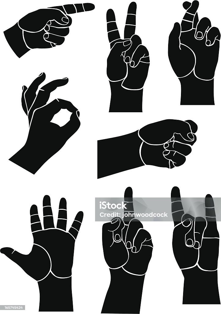Hand Color Sign Hand Signs Stock Illustration - Download Image Now - Allegory Painting ...