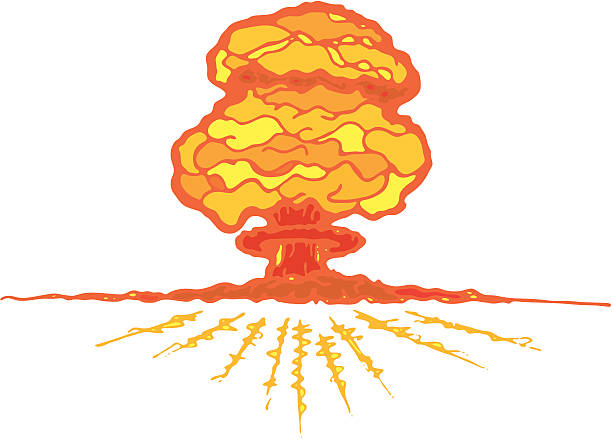 грибовидное облако - mushroom cloud hydrogen bomb atomic bomb testing bomb stock illustrations