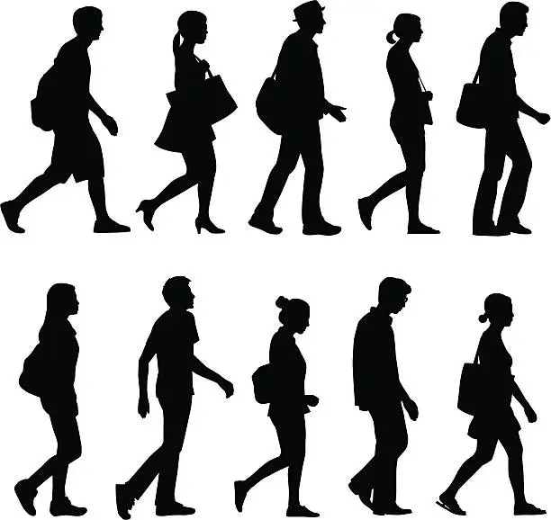 Vector illustration of People Walking